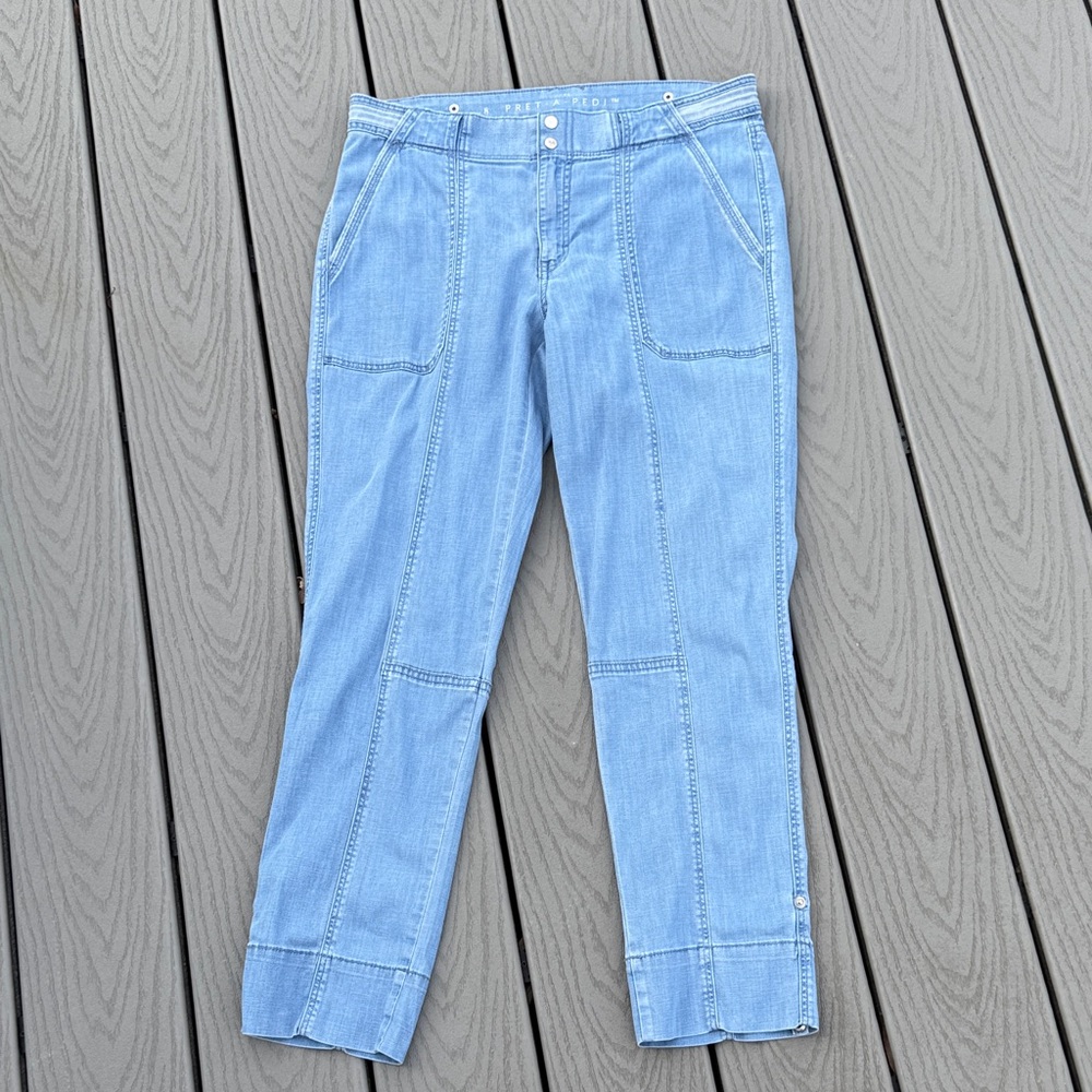 WHBM Light Blue Women's Casual Cotton Pants